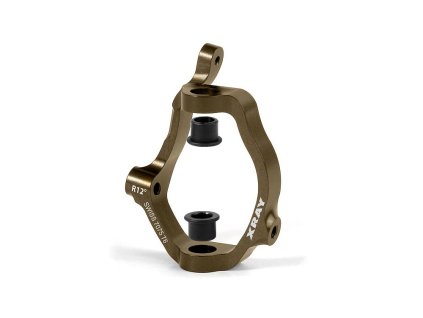 XB808 ALU CASTER BLOCK 12° RIGHT - SWISS 7075 T6 - HARD COATED --- Replaced with #352272