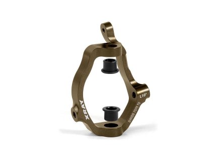 XB808 ALU CASTER BLOCK 10° LEFT - SWISS 7075 T6 - HARD COATED