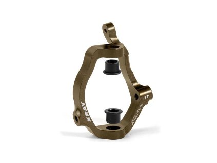 XB808 ALU CASTER BLOCK 12° LEFT - SWISS 7075 T6 - HARD COATED --- Replaced with #352282