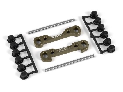 XB808 ALU FRONT LOWER SUSP. HOLDERS SET - SWISS 7075 T6 (7MM) - HARD COATED
