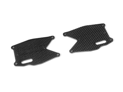 XB8 GRAPHITE REAR LOWER ARM PLATE (2)