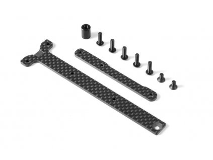 GRAPHITE CHASSIS BRACE UPPER DECK - SHORT PACK (2)
