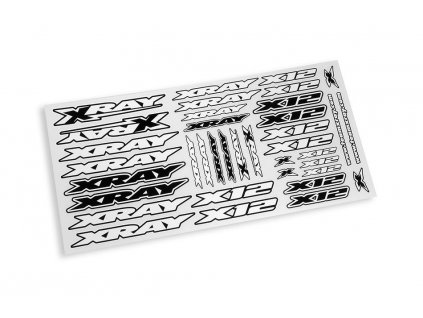 XRAY X12 STICKER FOR BODY - WHITE - V2