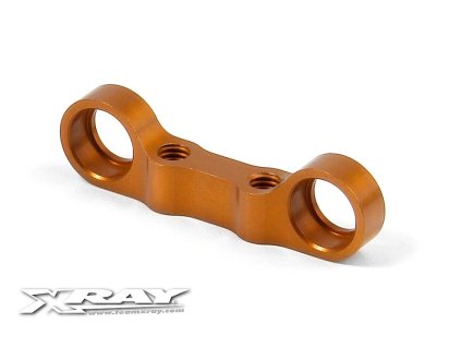 ALU STEERING PLATE FOR DUAL SERVO SAVER - ORANGE
