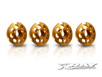 alu xray shock spring retaining collar orange 4