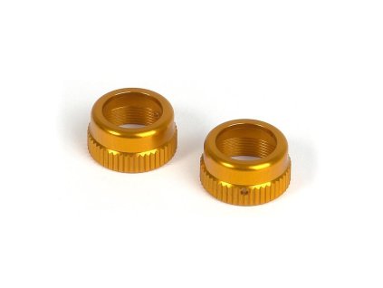 alu shock cap nut with vent hole orange 2