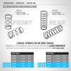 368384 & 368385 & 368484 & 368485 Front & Rear Big Bore Conical Spring S...