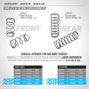 368384 & 368385 & 368484 & 368485 Front & Rear Big Bore Conical Spring S...