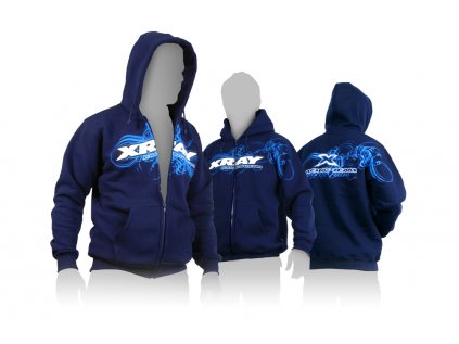 XRAY SWEATER HOODED WITH ZIPPER - BLUE (XXL)