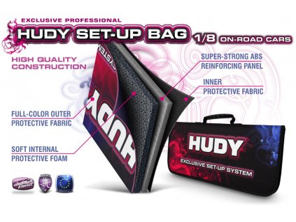 HUDY Set-Up Bag For 1/8 On-Road Cars - Exclusive Edition - Custom Name