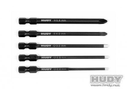 Set Of Power Tool Tips (Hex 2, 2.5, 3mm + Phillips 4, 5.8mm)