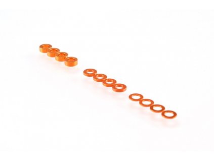 3mm washer set orange (0.5mm/1.0mm/2.0mm), 4+4+4 pcs.