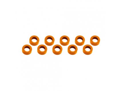 3x6x2mm aluminum washers orange, 10 pcs.