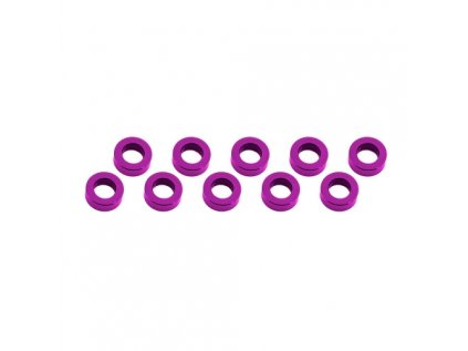 3x6x2mm aluminum washers pink, 10 pcs.