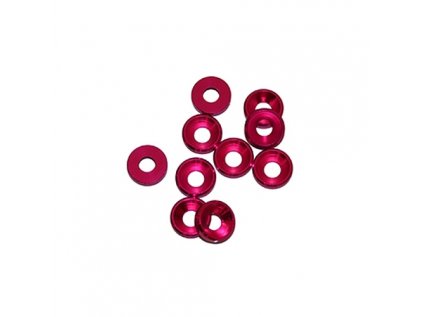 4 mm aluminum washers pink, 10 pcs.