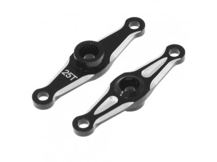 Double-sided aluminum lever, black, for FUTABA/SAVOX/POWER HD/ORION/ACE 1 pc.
