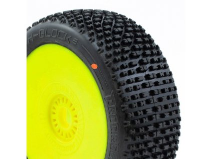 H-BLOCK V2 BUGGY C3 (MEDIUM) glued rubbers, yellow discs, 2 pcs.