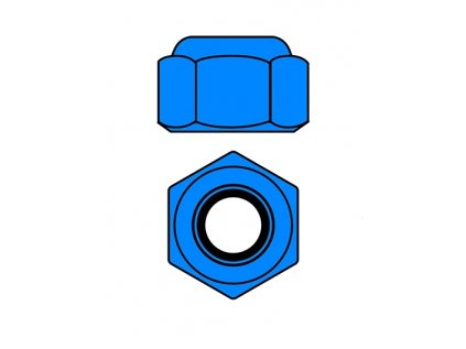 Hliníkové Nylon STOPmatky M2 - modré - 10 ks.