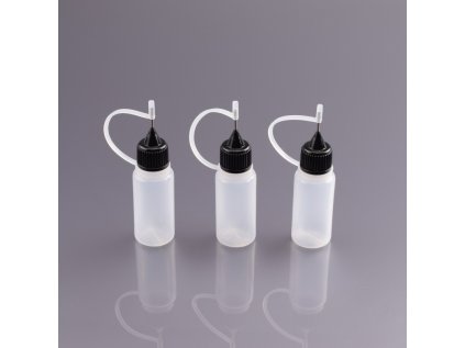 Bottles with a steel tip FOR instant glues (3 pcs | 10 ml | empty)
