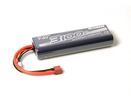 NOSRAM 3100mAh - 7.4V - 50C LiPo Car Stickpack Hardcase - T-DYN connector