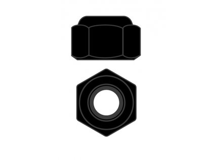 Steel Nylon STOP nuts M3 - black - 10 pcs.