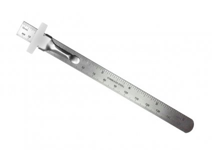 Steel ruler 15cm/6" with slider