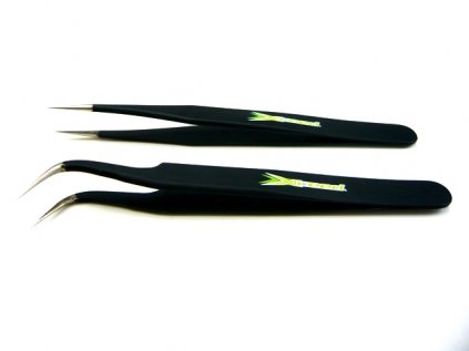 Curved and straight tweezers (set)