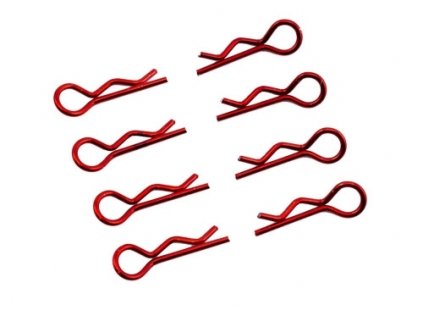 Small body clips 1/8 - right and left 4 pcs. - red
