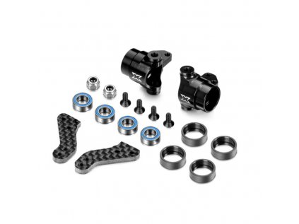 ALU STEERING BLOCKS WITH GRAPHITE EXTENSION PLATES - SET