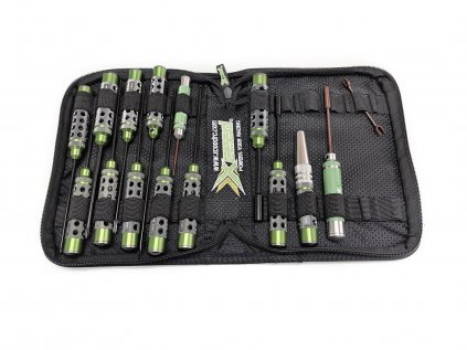 XCEED combined tool set for electric chassis (16 pieces) with tool bag (HSS type)