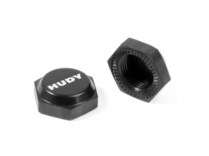 HUDY ALU WHEEL NUT WITH COVER - RIBBED (2)