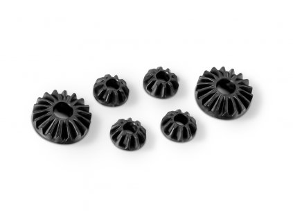 GRAPHITE GEAR DIFF BEVEL & SATELLITE GEARS (2+4) - LOW