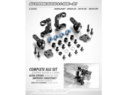 ALU STEERING BLOCKS & C-HUBS - SET - V2