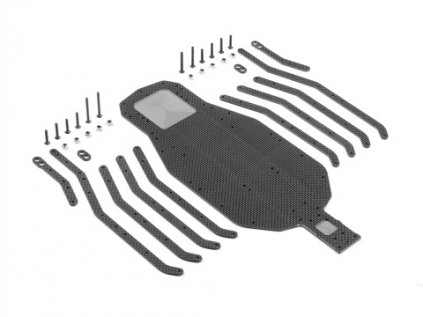 XB2 GRAPHITE CHASSIS & SIDE BRACES - SET