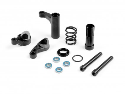 GT SERVO SAVER WITH CHASSIS LOCK & HARD SPRING - GRAPHITE - SET