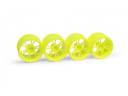 XRAY M18MT STARBURST WHEELS - YELLOW (4)