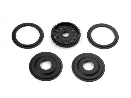 DIFF PULLEY 38T WITH LABYRINTH DUST COVERS
