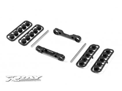 ALU FRONT LOWER SUSP. HOLDERS SET - SQUARE ADJ. ROLL-CENTER