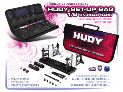Complete Set Of Set-Up Tools + Carrying Bag - For 1/8 On-Road Cars
