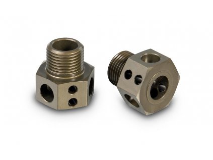 ALUMINUM WHEEL AXLE OFFSET "+5MM" - HARD COATED (2) - LIGHTWEIGHT