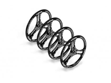 ALU SET-UP WHEEL FOR 1/10 RUBBER TIRES (4)