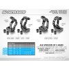 ALU CASTER BLOCK 18° LEFT - SWISS 7075 T6