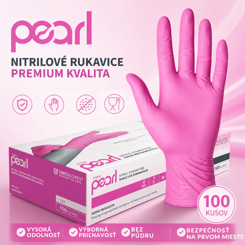 Nitrilové rukavice Magenta Pearl