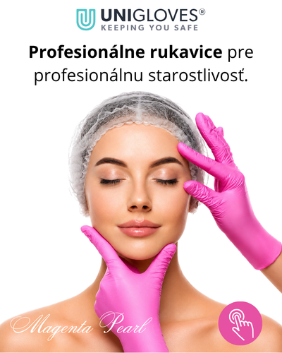 Unigloves Magenta Pearl nitrilové rukavice