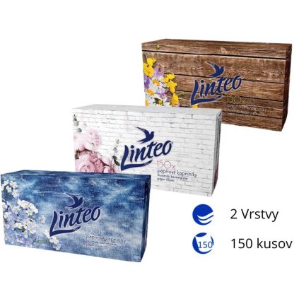 Linteo papierove vreckovky jemne 2 vrstvove 150 ks xrukavice