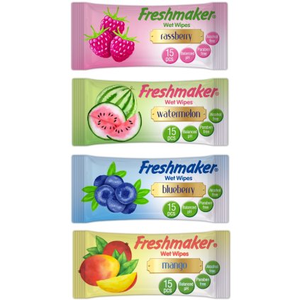 Vlhcene kozmeticke obrusky Freshmaker Fruit 15 ks