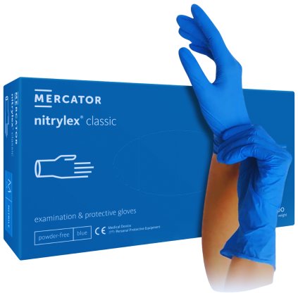 Nitrilove rukavice modre mercator nitrylex classic