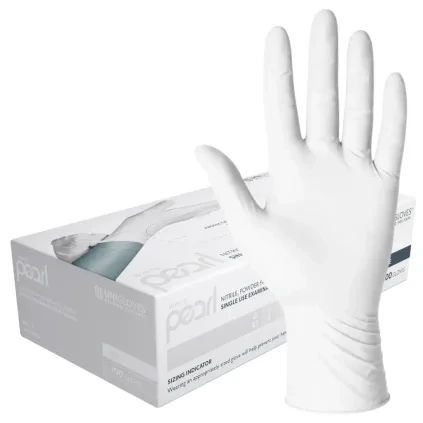 Biele.nitrilove.rukavice unigloves white pearl 100 ks