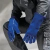 Zvaracske rukavice modre kozene ardon mig blue