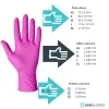 Vyber velkosti rukavic magenta pearl